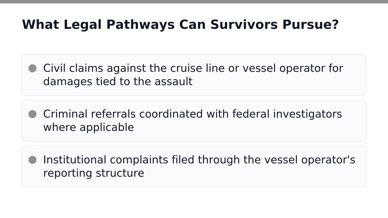 What Legal Pathways Can Survivors Pursue in Victims