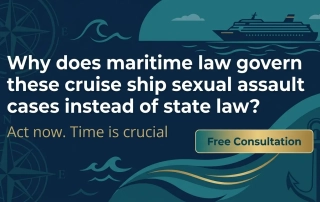 Why does maritime law govern these cruise ship sexual assault cases instead of state law?